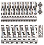 Обратный голландский тканые пояса